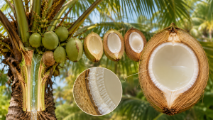 Como a água se forma dentro do coco