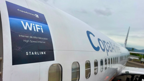 Copa Airlines anuncia internet da Starlink a bordo de seus voos